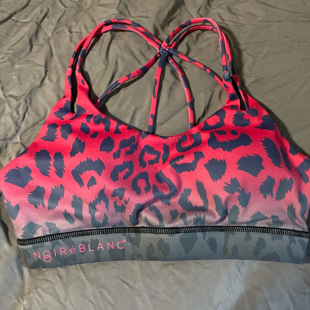 Gray and Pink Athletic sorts bra